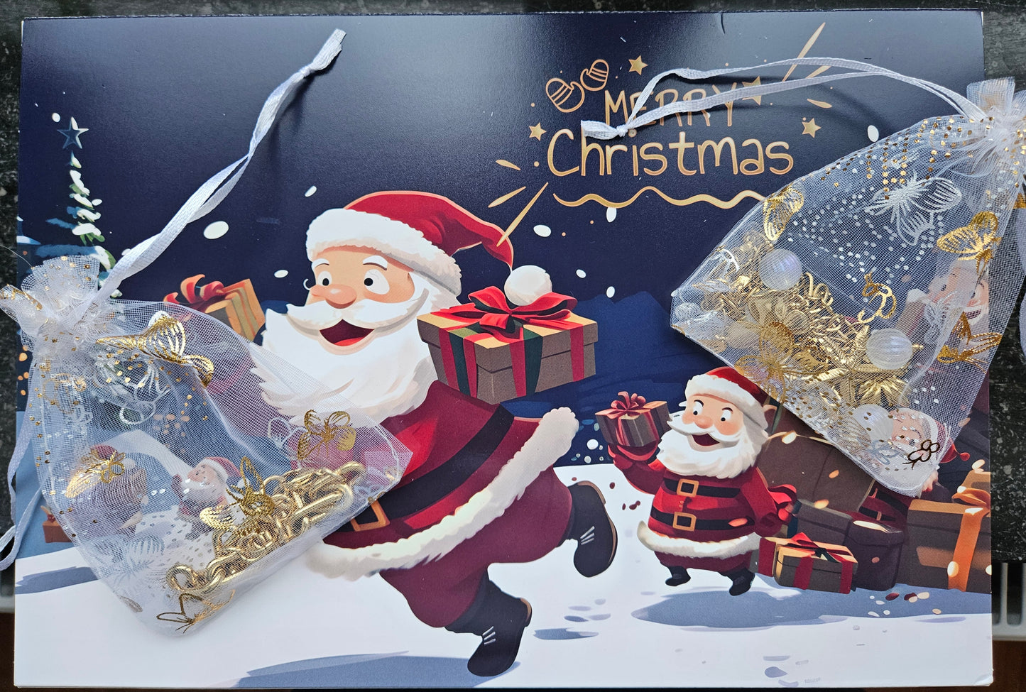 Calendrier de l'Avent argenté